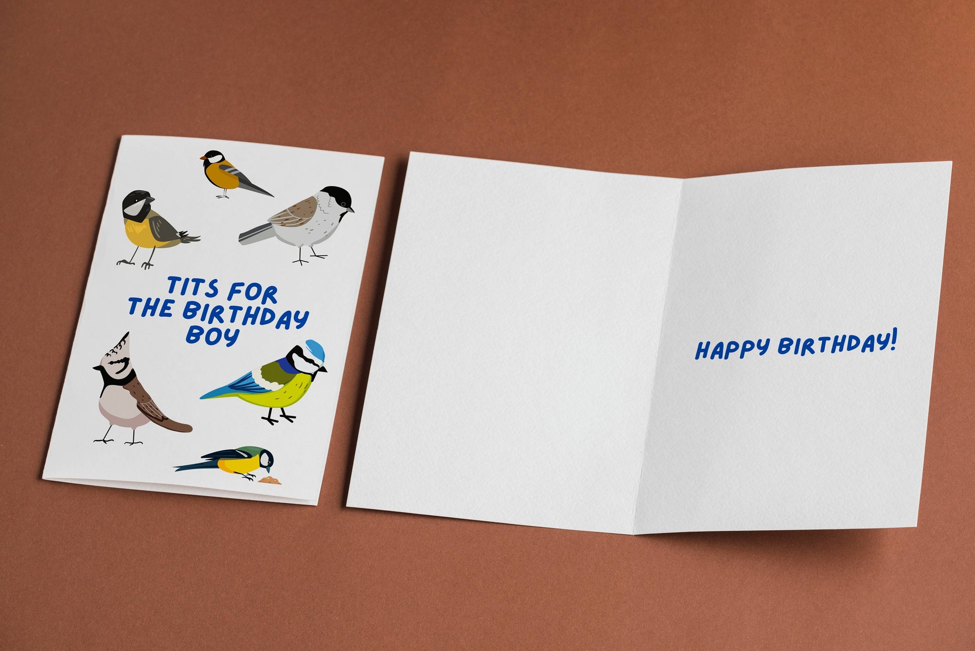 Funny Birthday Card For Him, Tits for the Birthday Boy Card, Funny Card, Birthday card, Tit Birds Cards, Funny Birthday Cards