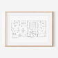 The Office Floor Plan print, The Office TV show, The Office US print, Dunder Mifflin, blueprint, architectural print, The Office fan