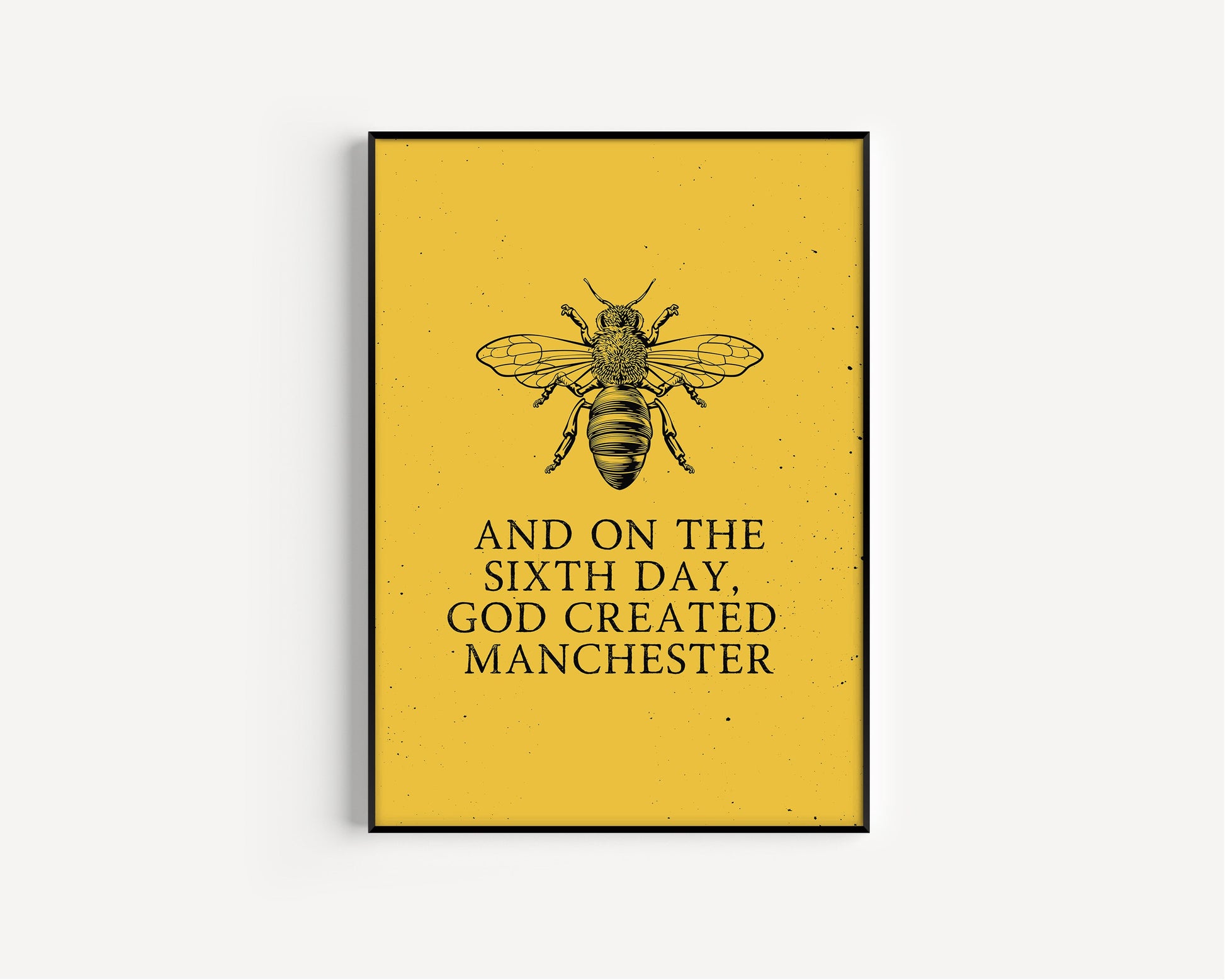 Manchester Print, Manchester City Art Print, Manchester Bee, Manchester Print Unframed, A4, A3, Manchester Bee, Love Manchester,