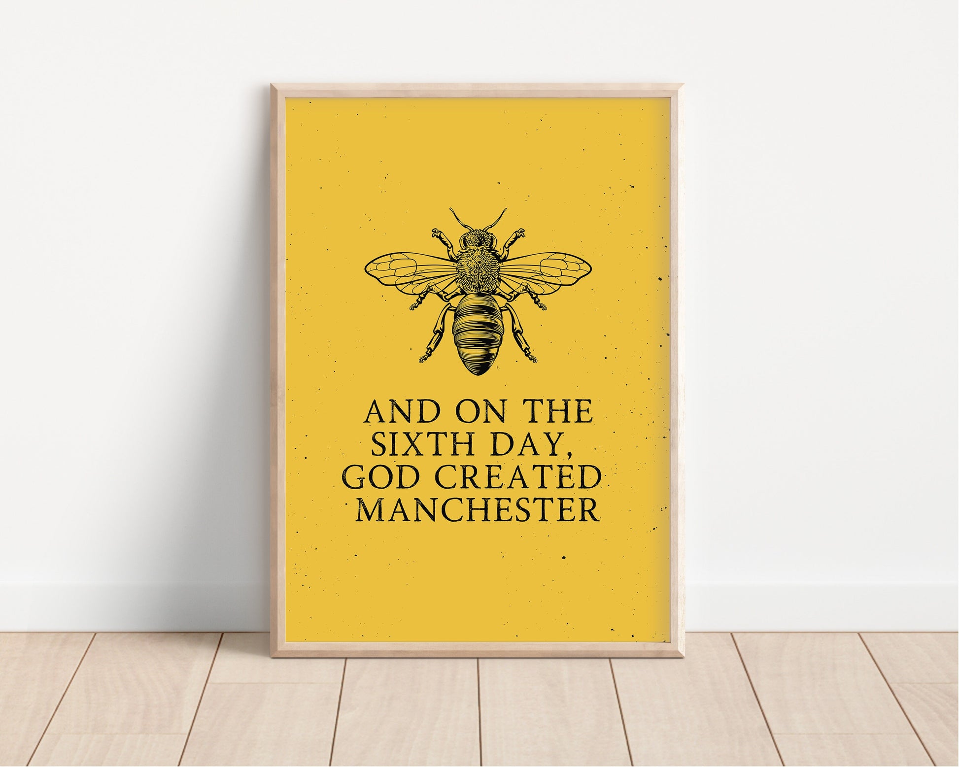 Manchester Print, Manchester City Art Print, Manchester Bee, Manchester Print Unframed, A4, A3, Manchester Bee, Love Manchester,