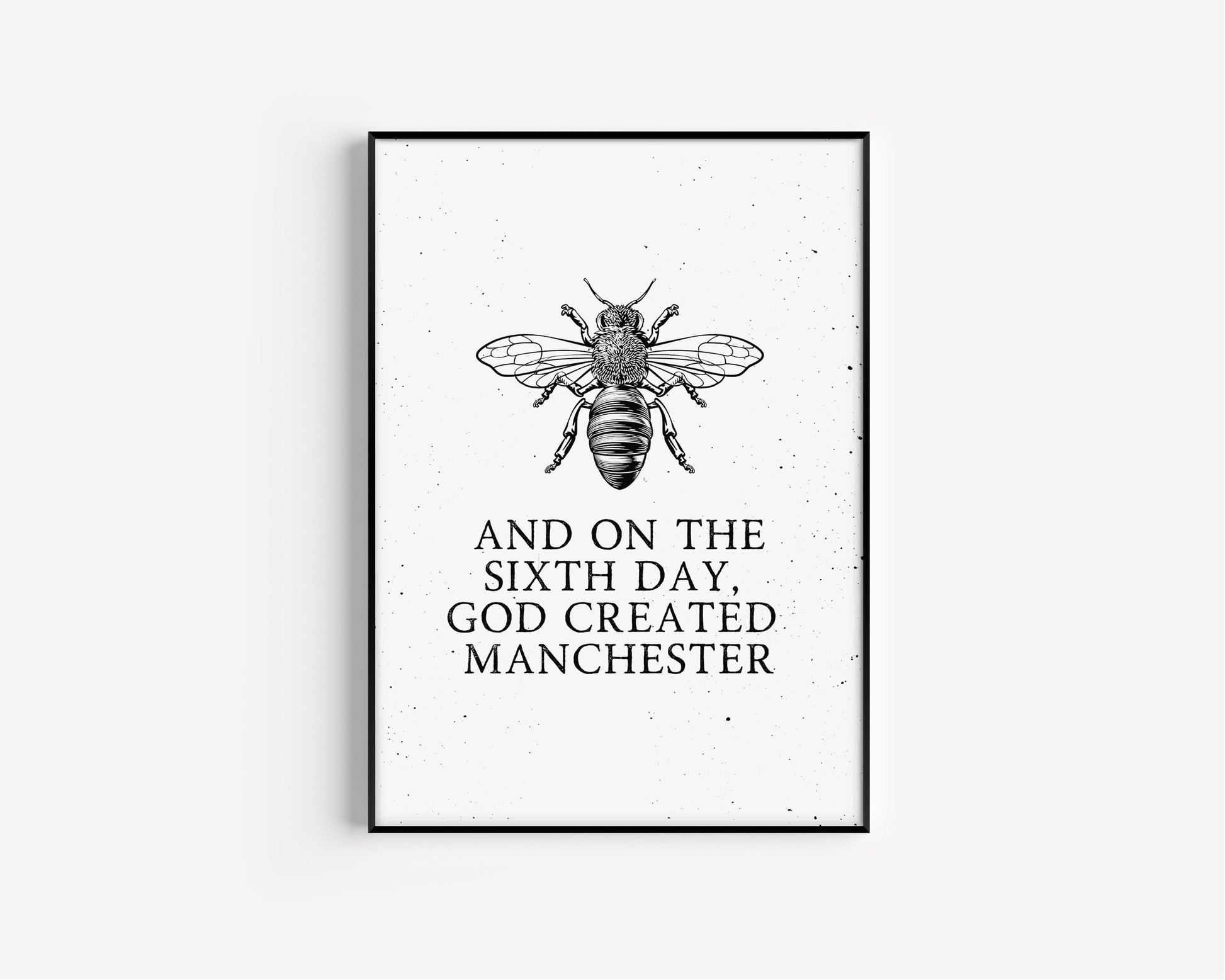 Manchester Print, Manchester City Art Print, Manchester Bee, Manchester Print Unframed, A4, A3, Manchester Bee, Love Manchester,