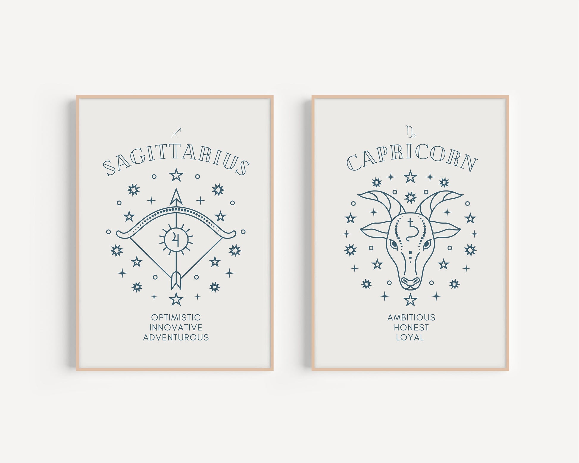 7x5/A4 Zodiac Art Prints, Star Signs Wall Art, Zodiac Prints, Aesthetic Prints, Star signs Wall Decor, Zodiac Posters, Different Zodiacs