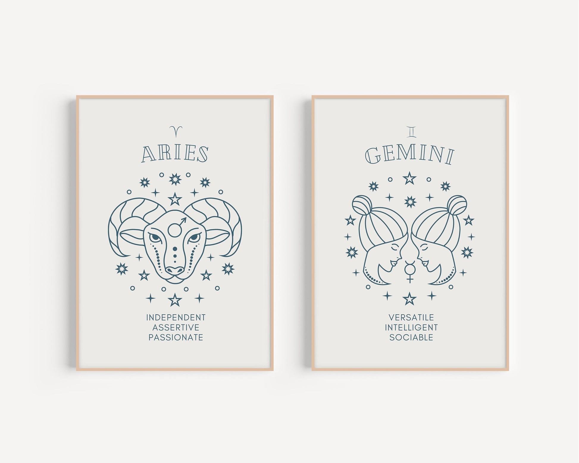 7x5/A4 Zodiac Art Prints, Star Signs Wall Art, Zodiac Prints, Aesthetic Prints, Star signs Wall Decor, Zodiac Posters, Different Zodiacs