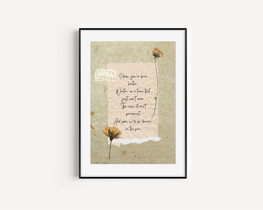 Better Days Dermot Kennedy Inspired Art Print, Dermot Kennedy Wall Art, Better Days, Music Print, Music Art, Music Décor, Dermot Kennedy,
