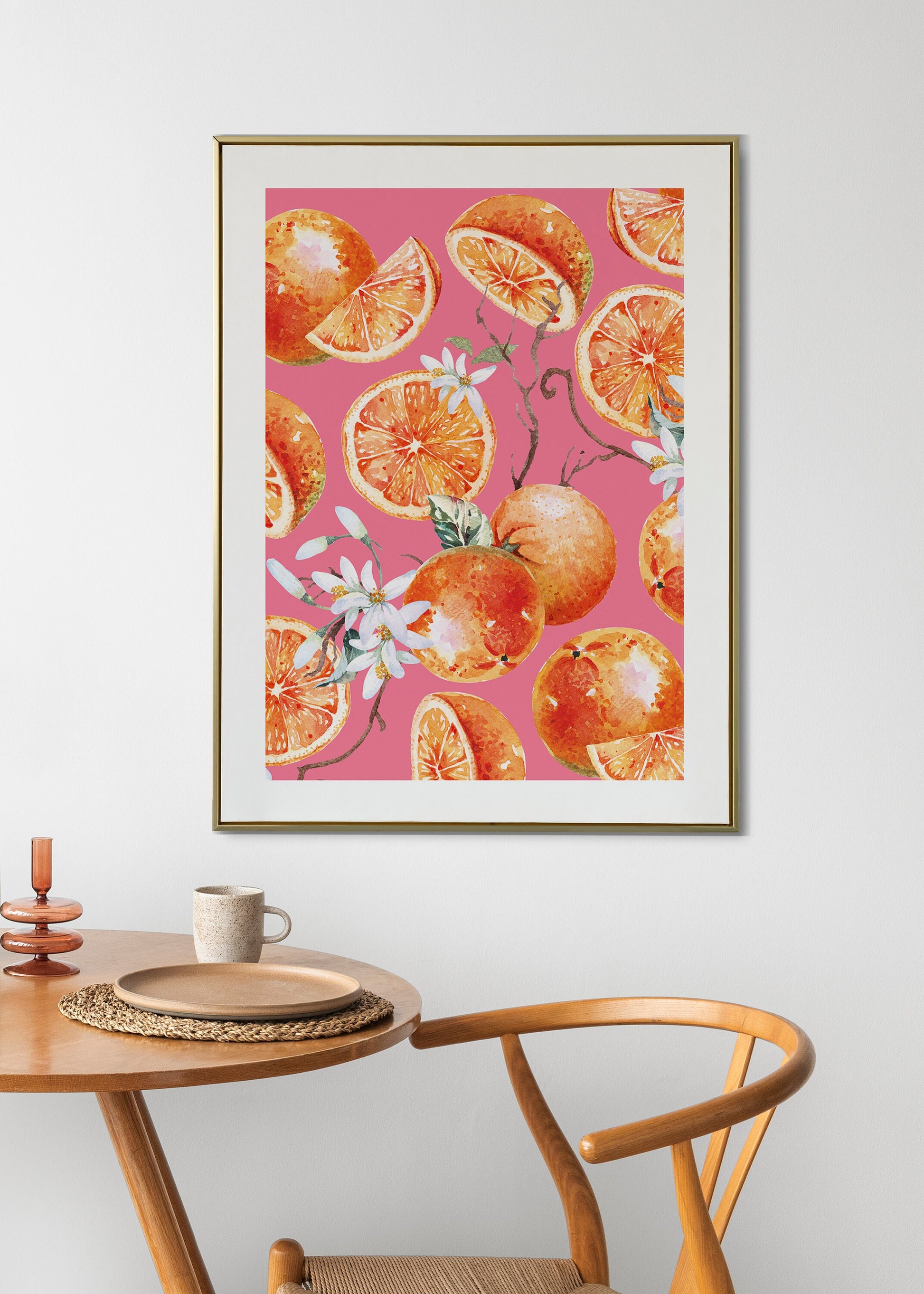 Oranges Print Design, Home Decor, Kitchen Wall Art, A5/A4/A3/A2 Oranges Print Wall Art, Kitchen Print, Different Colour Options,