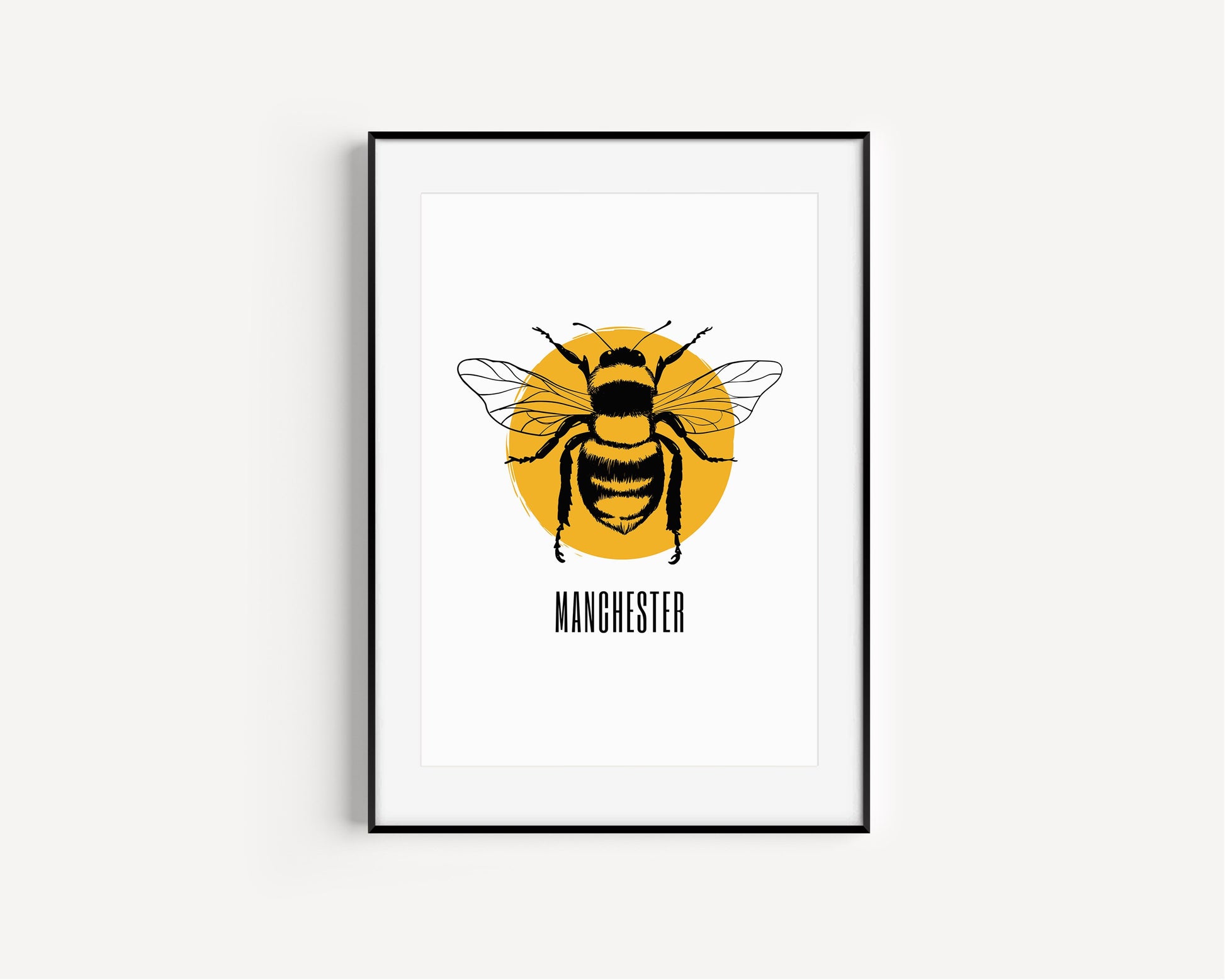 Manchester Bee Print, Manchester City Art Print, Manchester Bee,  Manchester Print Unframed, A5/A4/A3/A2, Manchester Bee, Love Manchester,