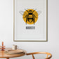 Manchester Bee Print, Manchester City Art Print, Manchester Bee,  Manchester Print Unframed, A5/A4/A3/A2, Manchester Bee, Love Manchester,
