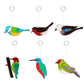 Bird Suncatchers Various Birds, Stained glass suncatchers for window, hanging decoration, Kingfisher, BlueTit, Goldfinch, Jaybird