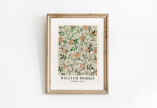 William Morris Art Print, Botanical print, William Morris Jasmine 1872, Printed Wall Art, Vintage Poster, Wall Décor, Home Décor, Jasmine,