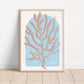 Coral Art Print, Coral Design, Classic Retro Print, Modern Aesthetic, Minimal Design, Trending, Elegant Colours, Wall Decor, Sea Coral,