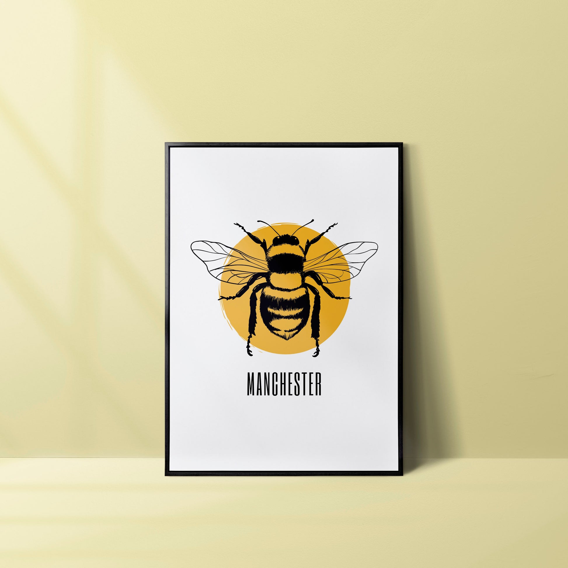 Manchester Bee Print, Manchester City Art Print, Manchester Bee,  Manchester Print Unframed, A5/A4/A3/A2, Manchester Bee, Love Manchester,