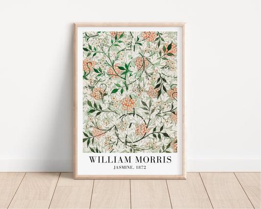 William Morris Art Print, Botanical print, William Morris Jasmine 1872, Printed Wall Art, Vintage Poster, Wall Décor, Home Décor, Jasmine,