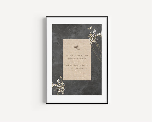 Outnumbered Dermot Kennedy Inspired Art Print, Dermot Kennedy Wall Art, Outnumbered, Music Print, Music Art, Music Décor, Dermot Kennedy,