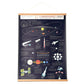 Space Age Wall Chart, Educational Poster for Kids, An Understanding of Space, Kids Room Decor, Space Travel, Learning about Space,