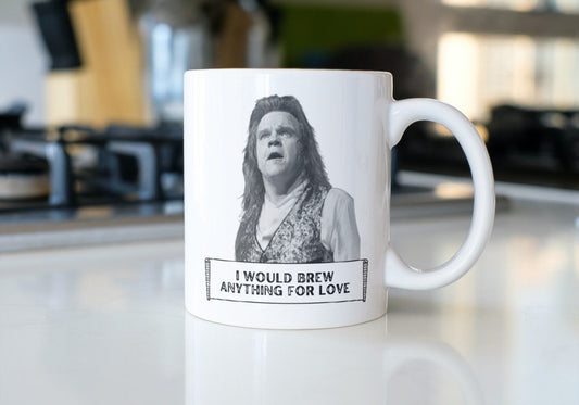 Funny Meatloaf Ceramic Mug, Gift For Music Fan, Meatloaf, I Would Brew Anything For Love, 11oz Mug, Funny Mugs, Novelty Mugs, Trending