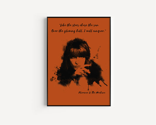 Florence and the Machine Inspired Print, Florence And the Machine Queen Of Peace Print, Florence and the Machine Lyrics, Music Print,