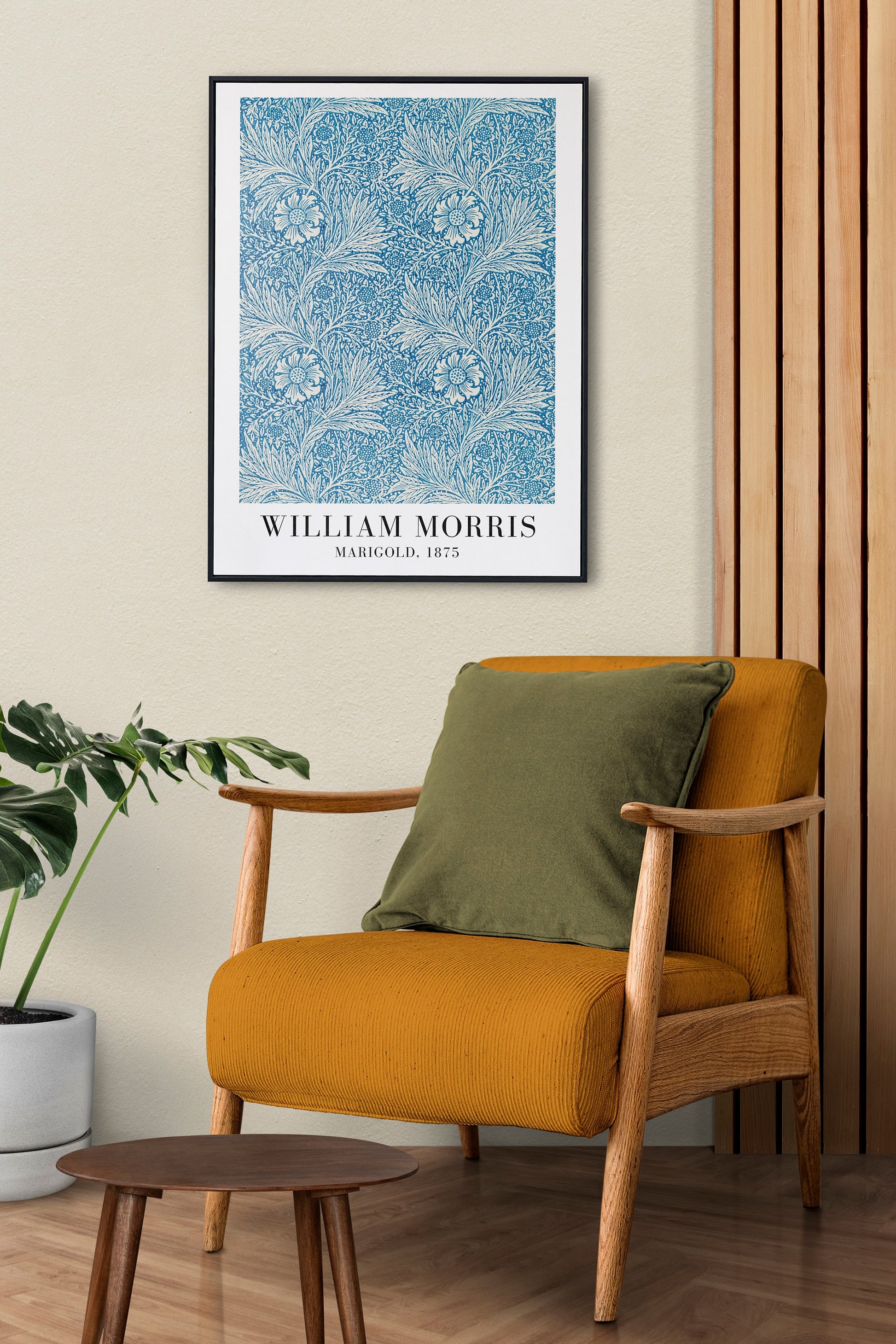 William Morris Art Print, Botanical print, William Morris Marigold 1875, Printed Wall Art, Vintage Poster, Wall Décor, Home Décor, Marigold,