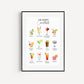 Classic Cocktails Print, Cocktails Poster, Cocktails Art, Cocktail Gifts, Bar Print, Cocktails, Cocktail Selection, Kitchen Art, Dining Room