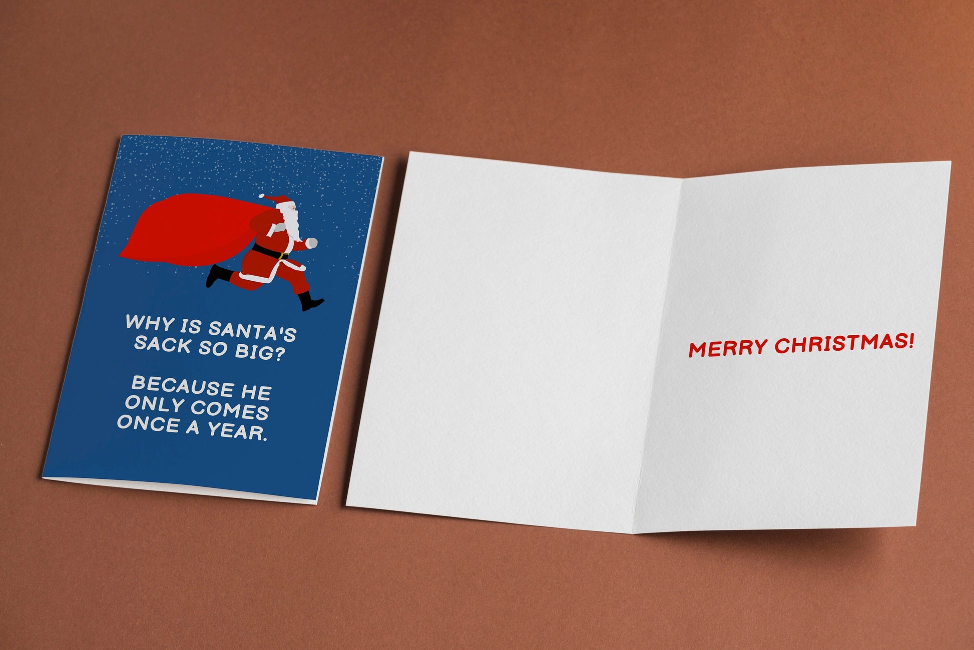 Funny Christmas Card, Santa's Sack Card, Funny Card, Christmas card, Santa Joke, Funny Christmas Cards