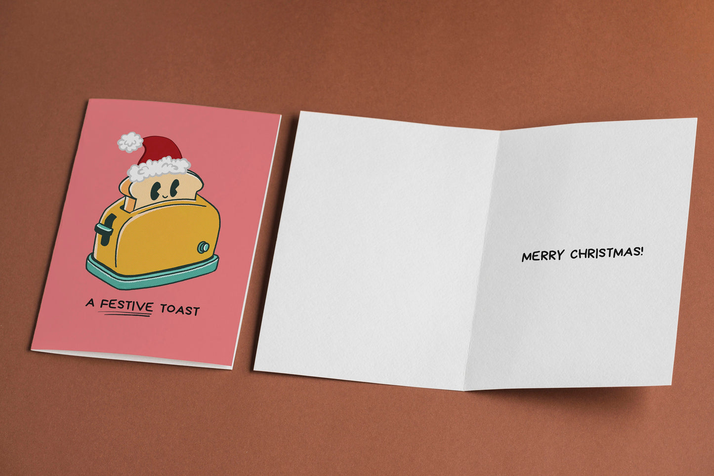 Cute Christmas Card, A Festive Toast Card, Funny Card, Christmas card, A Christmas Toast, Cute Christmas Cards