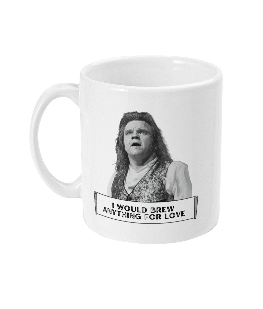 Funny Meatloaf Ceramic Mug, Gift For Music Fan, Meatloaf, I Would Brew Anything For Love, 11oz Mug, Funny Mugs, Novelty Mugs, Trending
