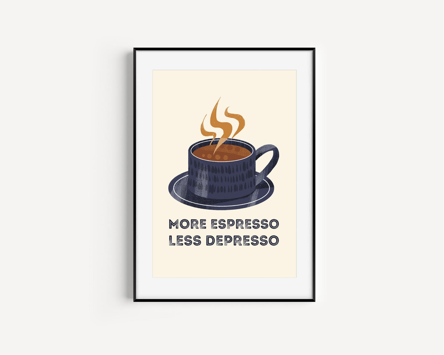 Retro Quote Wall Art Print, More Espresso Wall Décor, Coffee Art Print, Kitchen Wall Art, A5 A4 A3 Coffee Poster, Café Print, Colour Options