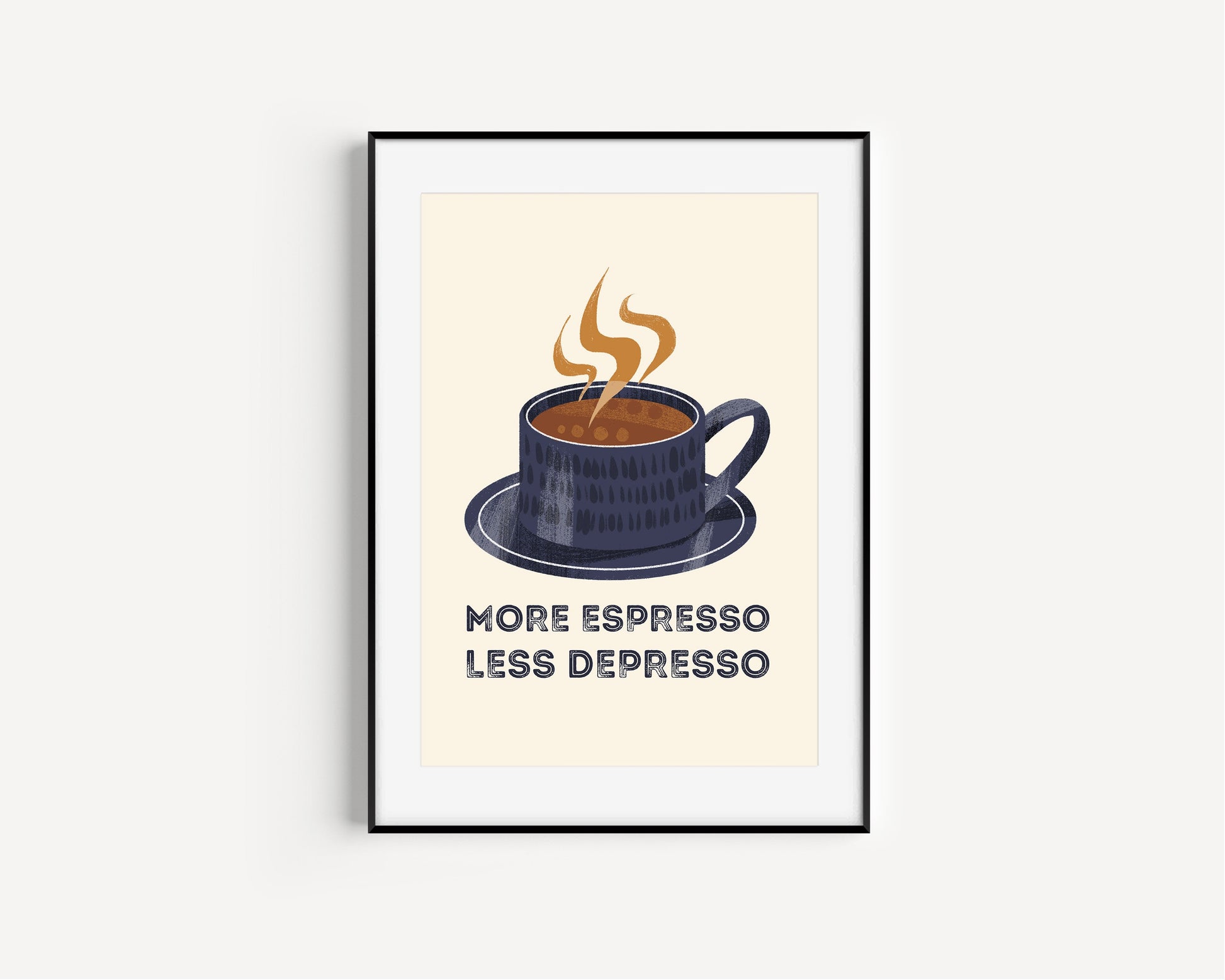 Retro Quote Wall Art Print, More Espresso Wall Décor, Coffee Art Print, Kitchen Wall Art, A5 A4 A3 Coffee Poster, Café Print, Colour Options