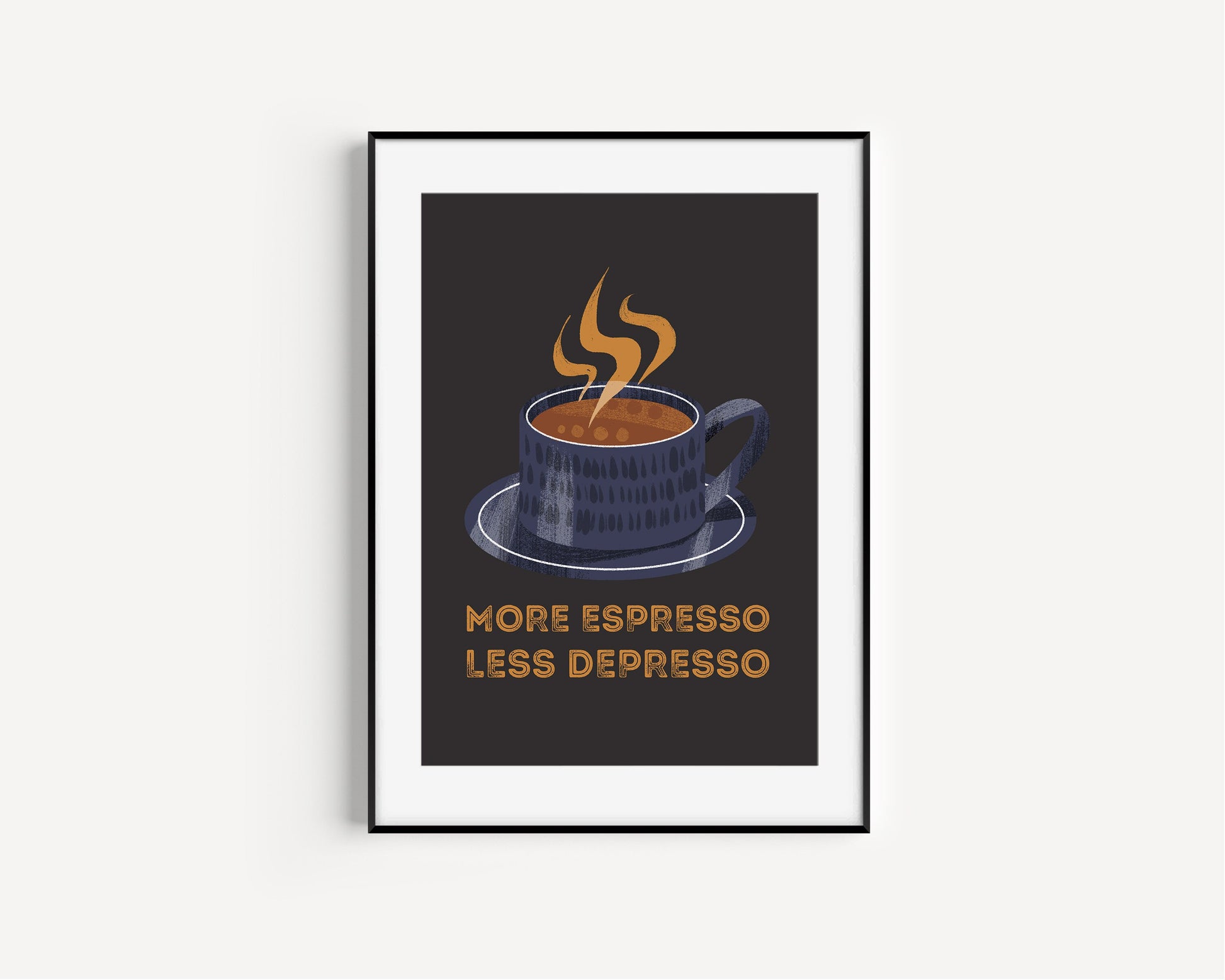 Retro Quote Wall Art Print, More Espresso Wall Décor, Coffee Art Print, Kitchen Wall Art, A5 A4 A3 Coffee Poster, Café Print, Colour Options