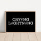 Crying Lightning Inspired Print, Lyrics Print, Music Print, Arctic Monkeys, Music Wall Art, Indie Music Print, Arctic Monkeys Inspired Print