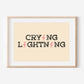 Crying Lightning Inspired Print, Lyrics Print, Music Print, Arctic Monkeys, Music Wall Art, Indie Music Print, Arctic Monkeys Inspired Print