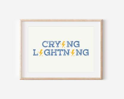 Crying Lightning Inspired Print, Lyrics Print, Music Print, Arctic Monkeys, Music Wall Art, Indie Music Print, Arctic Monkeys Inspired Print