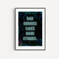 Bad Choices Make Good Stories Print, Neon Style Print, Home Décor, Neon Print Unframed, A4 A3 A2, Art Prints For Home, Bedroom Print,