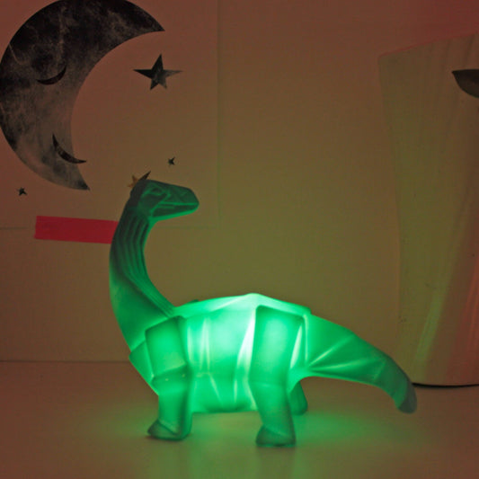 Mini Dinosaur LED Night Light, Green, LED Dinosaur Lights, Dinosaur Shaped Lights, Dinosaur, Origami Style