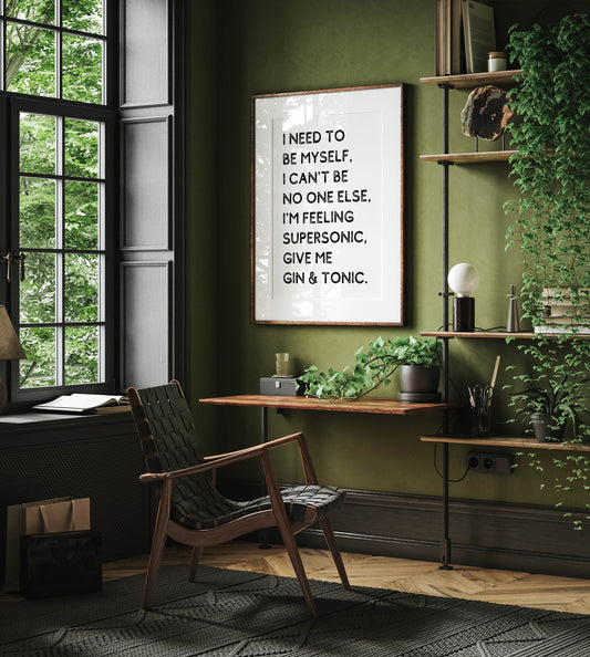 Supersonic Oasis Inspired Art Print, Oasis Wall Art, Supersonic, Music Print, Rock Music Art, Music Wall Art, Oasis, Music Lyrics,