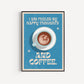 Retro Quote Wall Art Print, Coffee Quote Wall Décor, Coffee Art Print, Kitchen Wall Art, A5 A4 A3 Coffee Poster, Café Print, Retro Poster