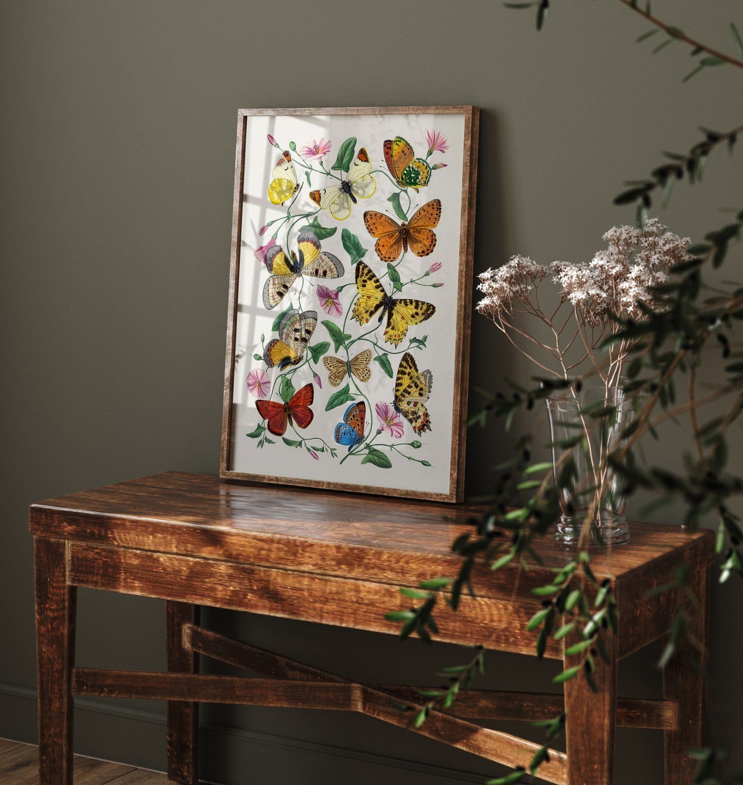 Butterflies Wall Art Print, Vintage Butterfly Print, Unframed, Butterflies, A4, A3, A2, A1, Butterfly Poster, Butterfly Gift, Vintage