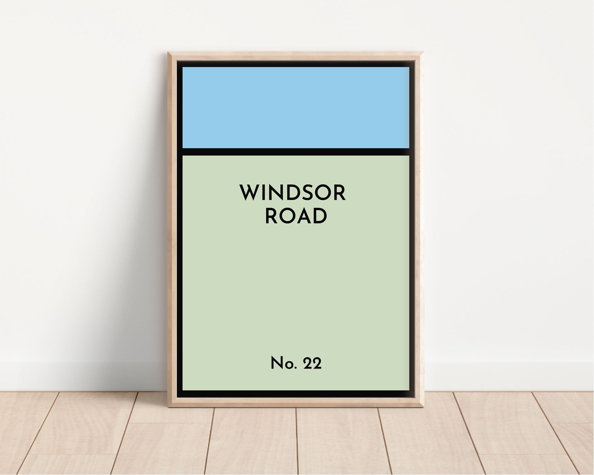 Custom Inspired Monopoly Board Print, Gift Idea, Custom Monopoly Property Street, New Home Gift, Housewarming, A5 A4 A3 A2, Personalised