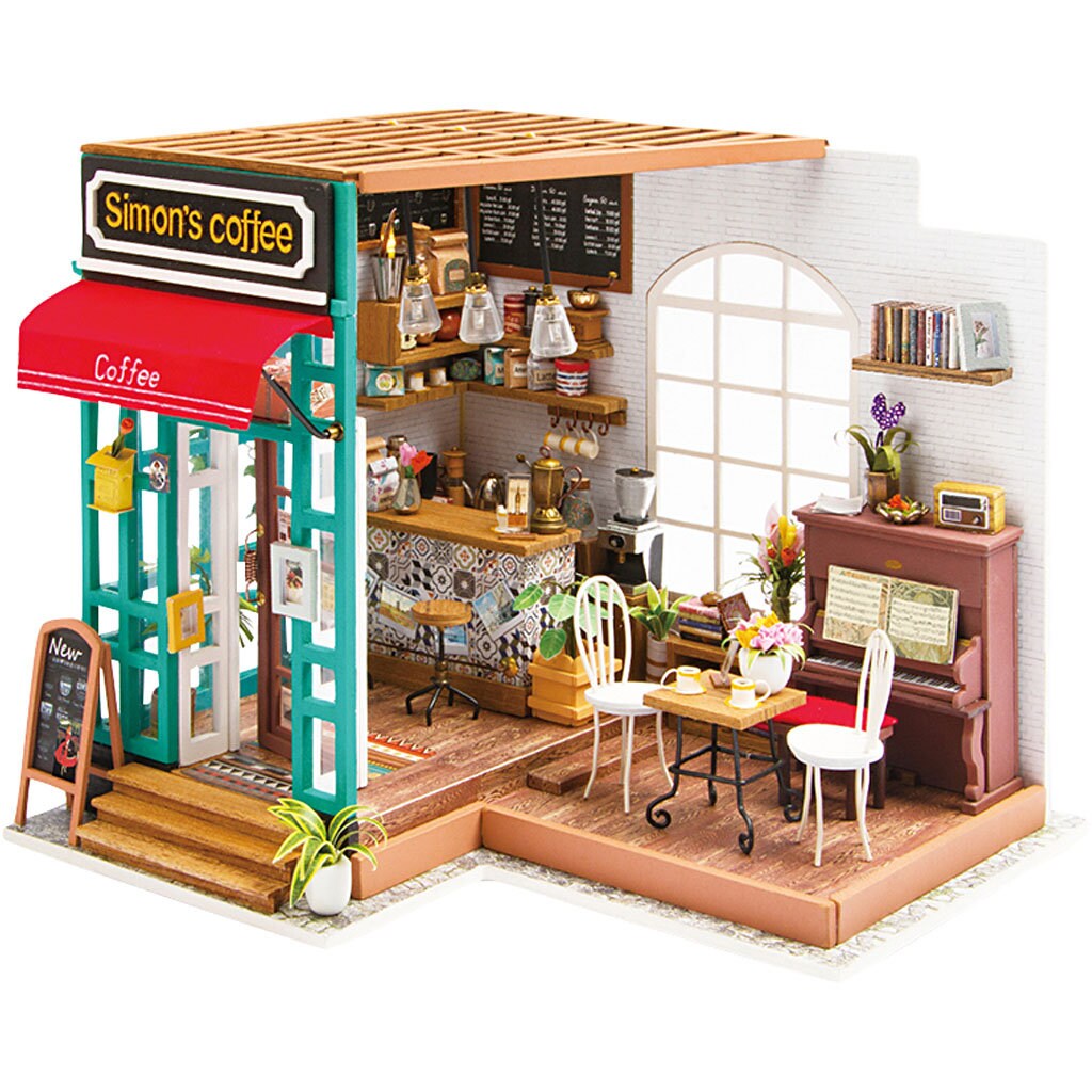 Build Your Own Coffee Shop, Doll House DIY Kit, Model Set, Miniature C –  Ink Icons