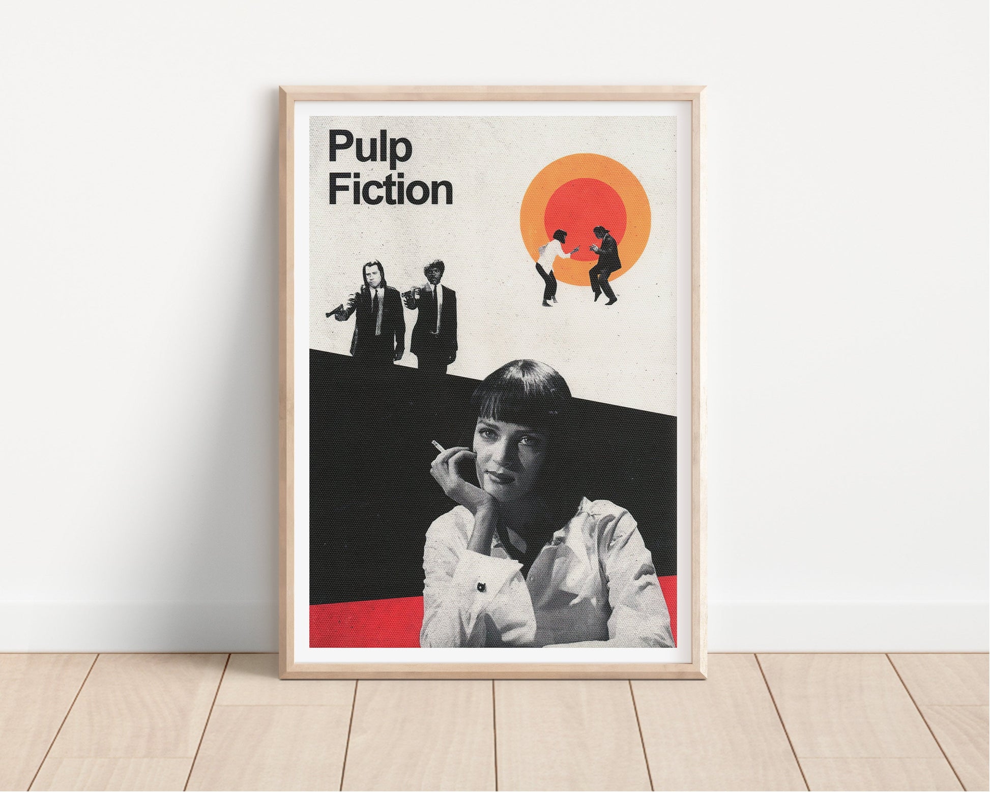 Minimalist Pulp Fiction Print | Mid Century Movie Poster | Pulp Fiction Inspired Print | A5 A4 A3 | Movie Prints | Film Prints |