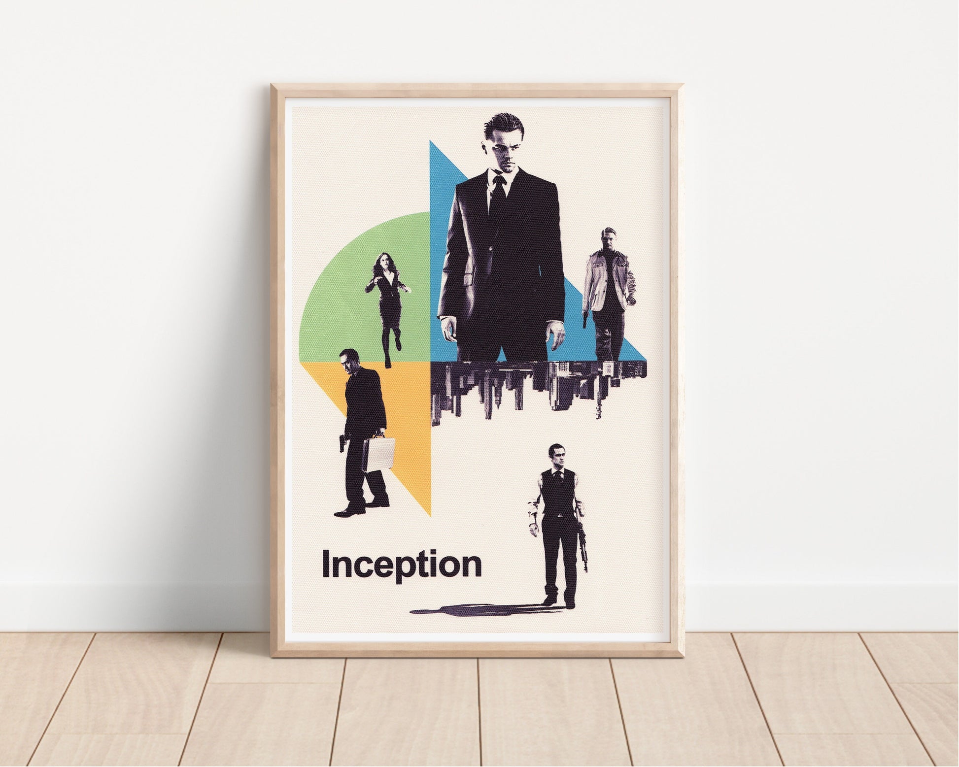 Minimalist Inception Print | Mid Century Movie Poster | Inception Inspired Print | A5 A4 A3 | Movie Prints | Inception | Film Prints |