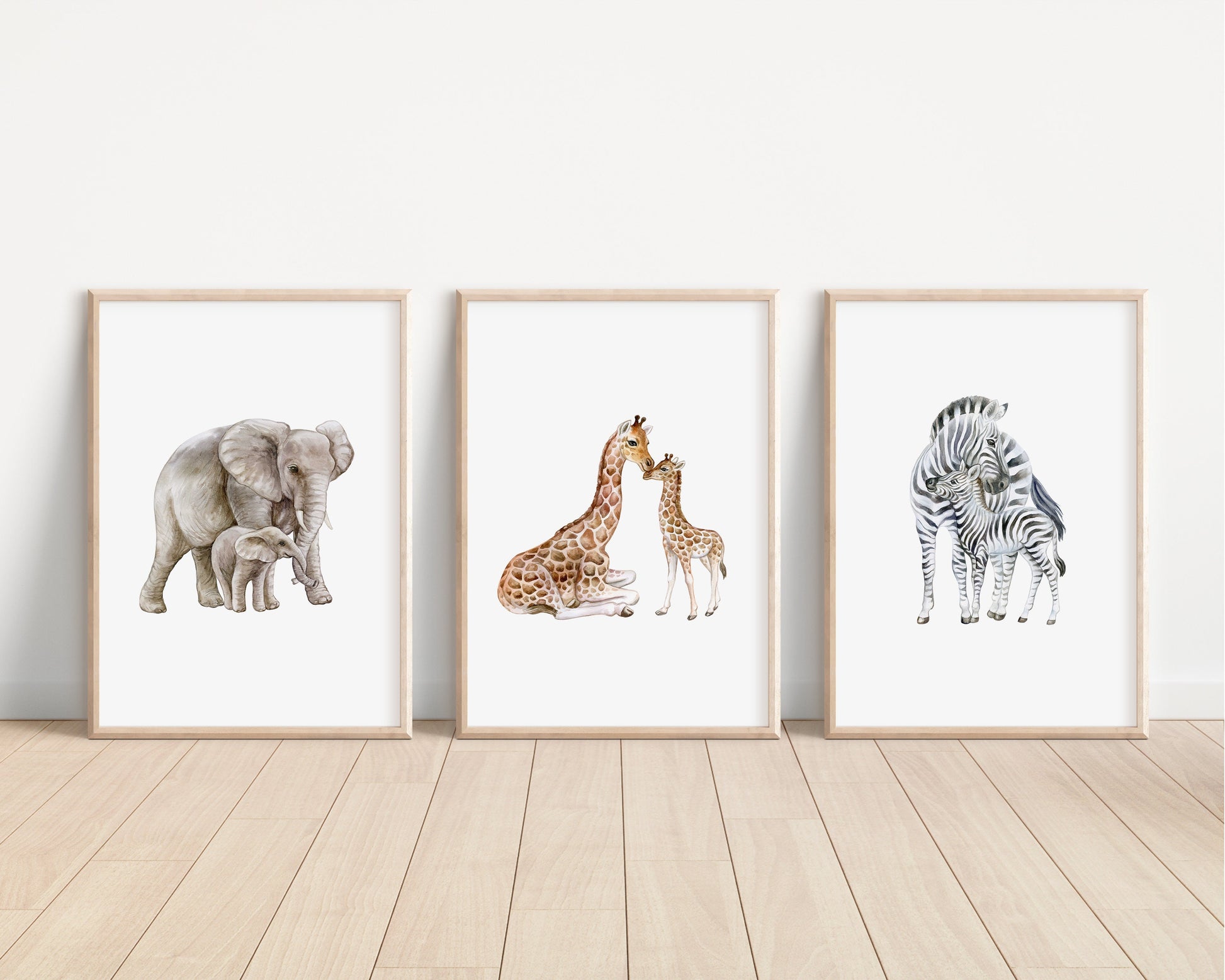 Safari Animal Prints, Lions, Elephants, Choose Your Own Set of 3 Prints, Safari Nursery Décor, Safari Nursery, Watercolour Animal Prints