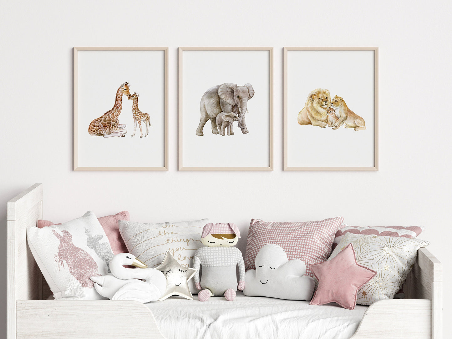 Safari Animal Prints, Lions, Elephants, Choose Your Own Set of 3 Prints, Safari Nursery Décor, Safari Nursery, Watercolour Animal Prints
