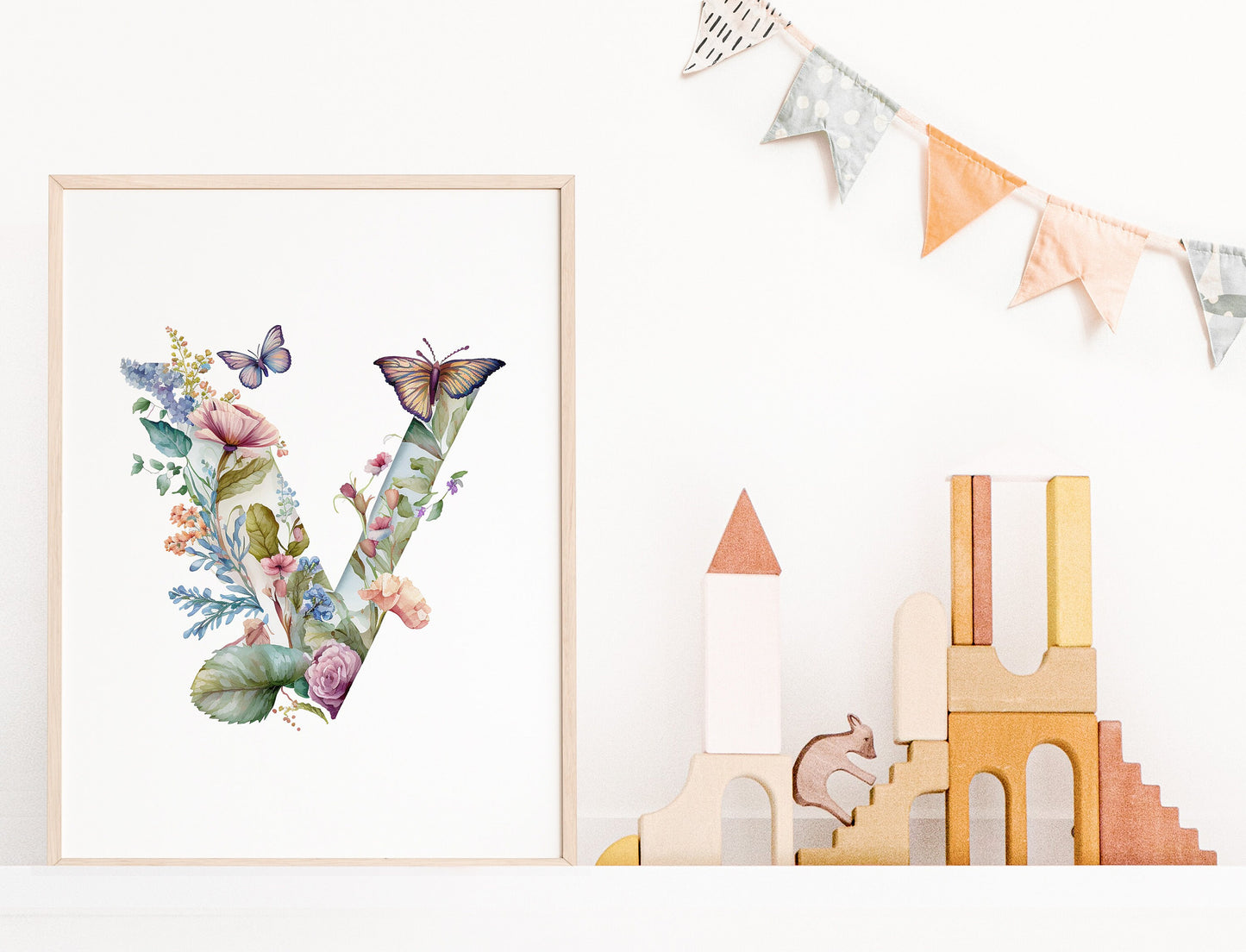 Custom Floral Initial Print, Custom Floral prints, Custom Initials, Personalized initial, Kids Bedroom Print, Nursery Décor, New Baby Gift