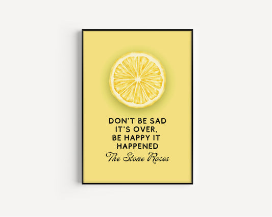The Stone Roses Inspired Print, Manchester, Sally Cinnamon, Stone Roses Quote, Stone Roses Poster, Indie Music Art Prints, Rock Prints