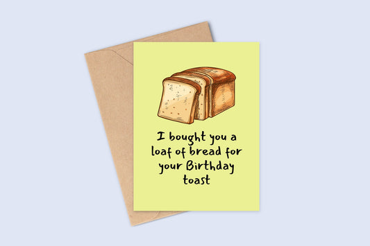 Funny Birthday Card For Her/Him, Birthday Toast Card, Funny Card, Birthday card, Toast For Your Birthday, Funny Birthday Cards