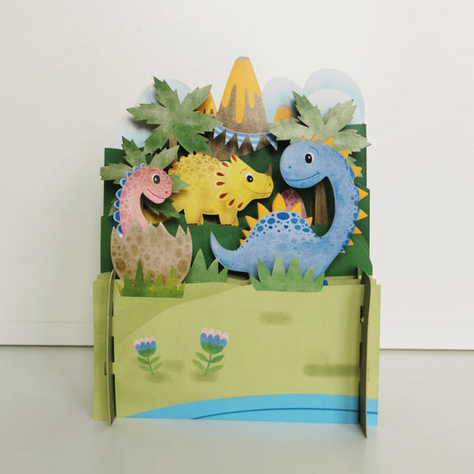 3D Pop Up Dinosaur Card, Birthday Card For Kids, Dinosaurs Card, Pop up Birthday Card, Cards For Children, Pop Up cards, 3D Design