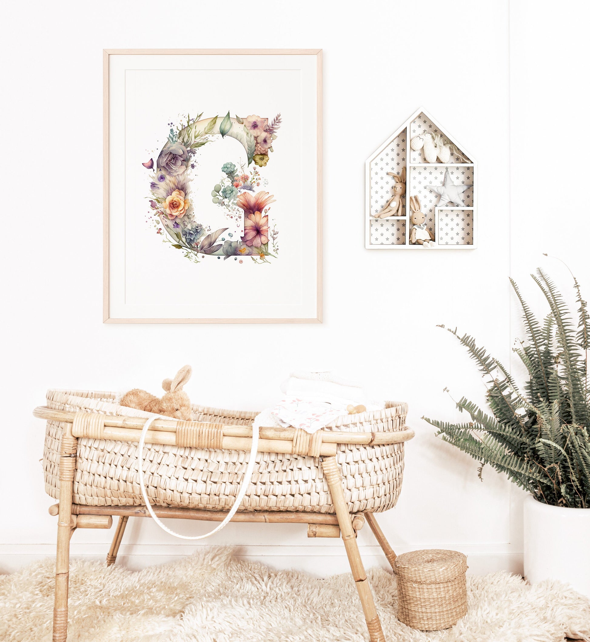 Custom Floral Initial Print, Custom Floral prints, Custom Initials, Personalized initial, Kids Bedroom Print, Nursery Décor, New Baby Gift