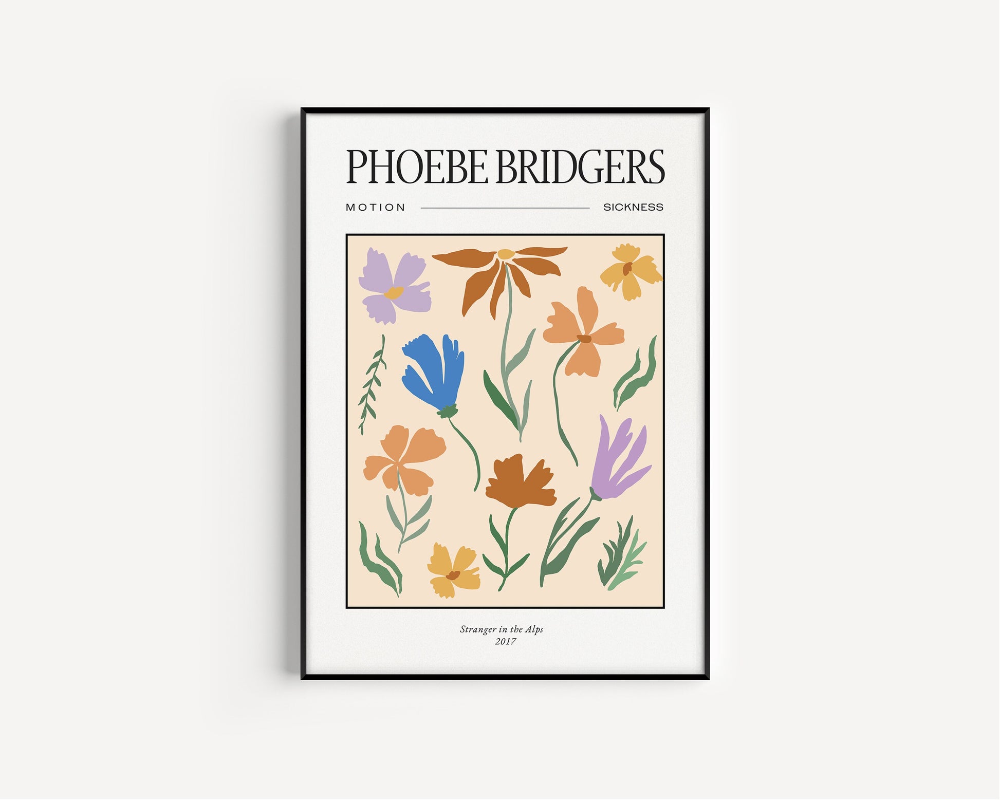 Motion Sickness Phoebe Bridgers Inspired Art Print, Phoebe Bridgers Wall Art, Motion Sickness, Music Print, Music Art, Music Lyrics