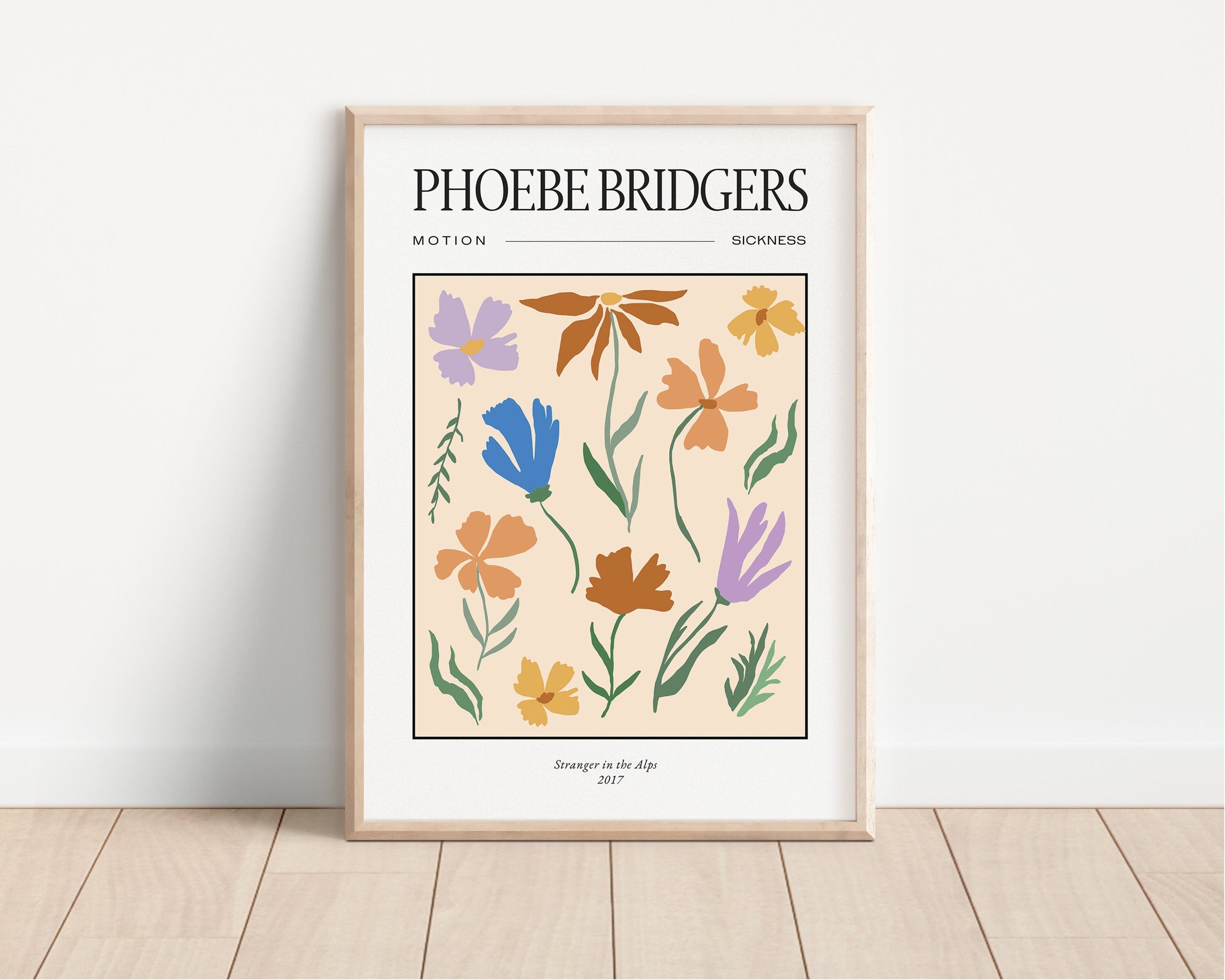 Motion Sickness Phoebe Bridgers Inspired Art Print, Phoebe Bridgers Wall Art, Motion Sickness, Music Print, Music Art, Music Lyrics