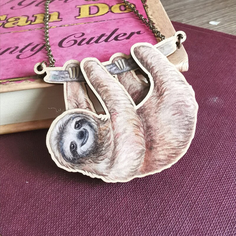 3D Pop Up Sloth Necklace Card, Card For Animal Lover, Sloth Necklace Card, Pop up Card, Cards For Children, Pop Up cards, 3D Design